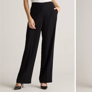 Quince Stretchy Crepe Classic Trouser Pants in black size 6